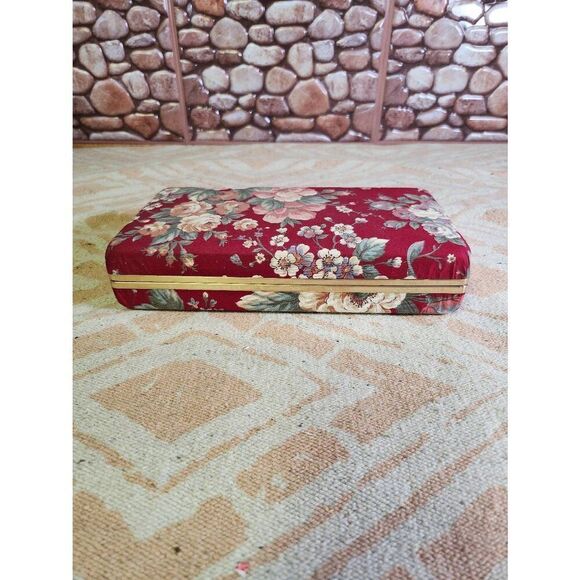 Fabric Travel Jewelry Box Small Compact Case Jewelry Traveling Case Vacation Cas - Picture 1 of 6